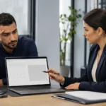 עובד ומנהלת משאבי אנוש בוחנים חופשה כפויה כאשר אין יתרת ימי חופשה