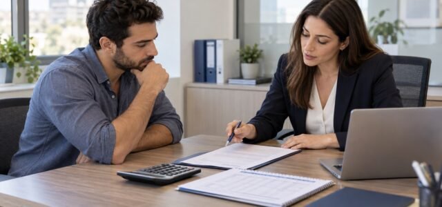 עובד ומנהלת משאבי אנוש בוחנים מעבר ממשכורת חודשית לשכר שעתי