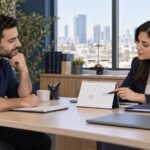 עובד ומנהלת משאבי אנוש מתאמים מועד חדש לשימוע בעבודה